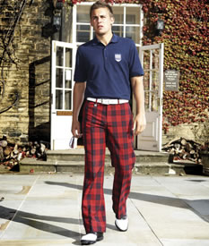 Stromberg Golf Trousers Rio Mar Red/Navy Check