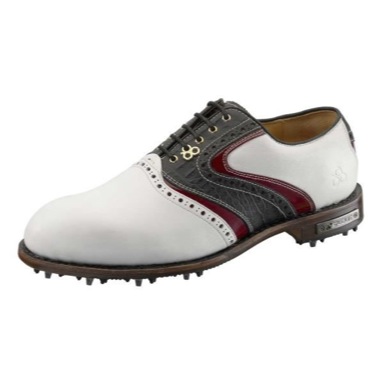 DCC Classic Golf Shoes White/Charcoal/Red