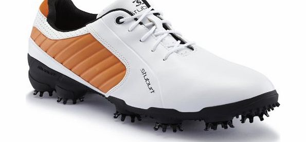 Stuburt Mens Sportlite Golf Shoes - White/Blaze, Size 8