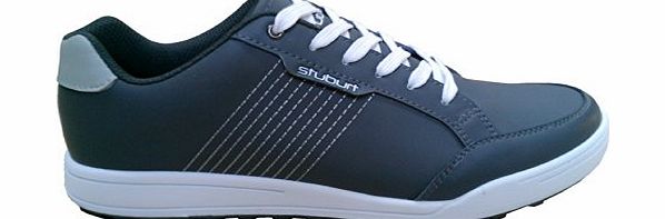 Stuburt New 2014 Stuburt Pro AM XT Mens Street Spikeless Golf Shoes - 3 Titanium/Mercury UK Size 9