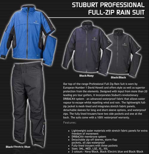Stuburt Professional Full-Zip Rain Suit