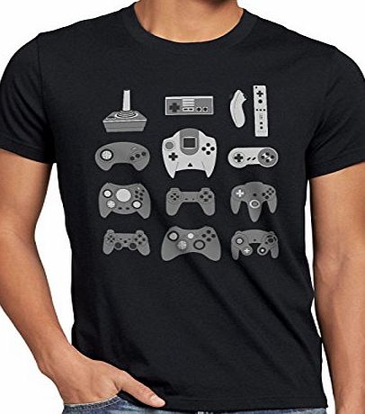 style3 Gamepad Mens T-Shirt controller video game console, Size:2XL;Color:Black