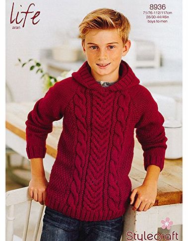 Boys Cable Jumper in Stylecraft Life DK - 8936