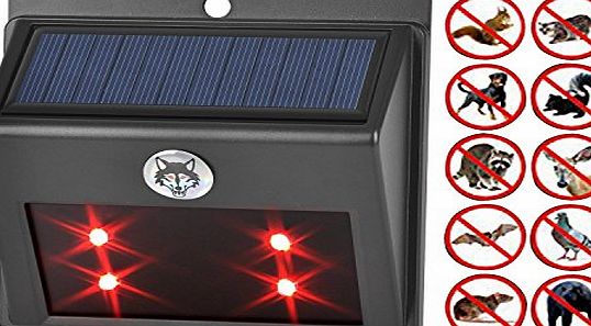 SUAVER Solar Powered Predator Deterrent Light Animal repeller Outdoor Sensor Lamp with Storage Battery for Garden Yard Farm Courtyard