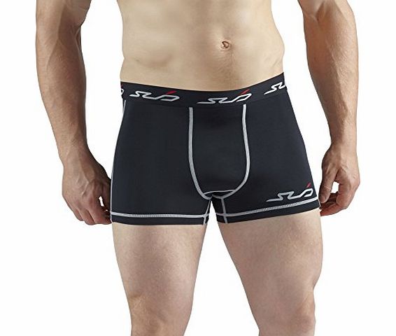 Sub Sports Dual Mens Compression Baselayer Boxer Shorts - Black, Small