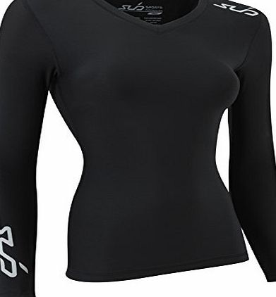 Sub Sports Womens Cold Winter Compression Long Sleeve Thermal Base Layer - Black, Small
