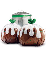 Suck UK Biodegradable Christmas Pudding Bin Bags - bags