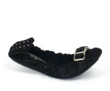 Garage Shoes - Promanade - Womens Flat Shoe - Black Snake Size 3 UK