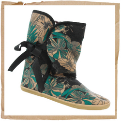 Sugar Origami Floral Boot Black