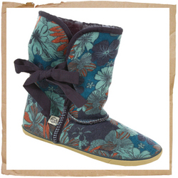 Sugar Origami Floral Boot Navy