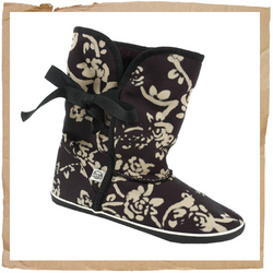 Sugar Origami Print Boot Black