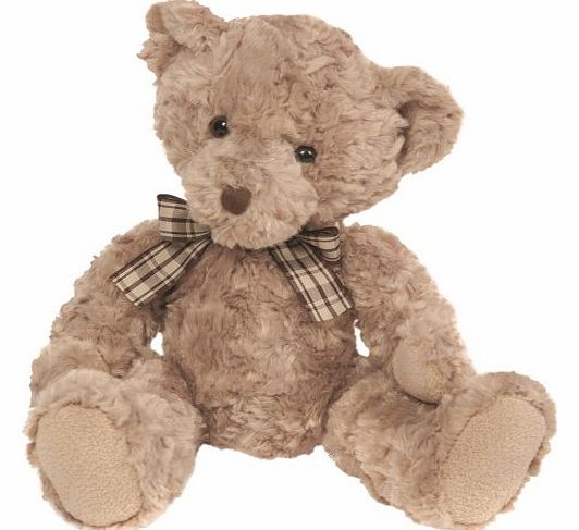 Bear from the Past Harry Soft Plush Traditional Bear (Large, Oatmeal with Plaid Ribbon)