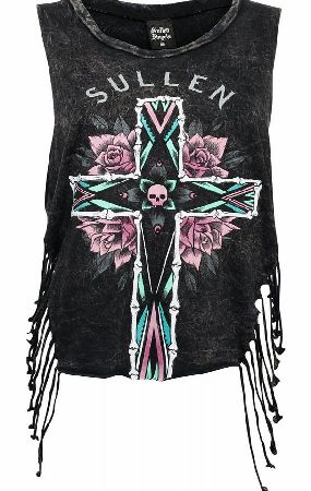 Sullen Clothing Bone Cross Shredded Muscle Tank