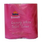 Suma Case of 10 Luxury White Toilet Tissue
