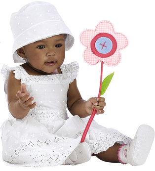Summer Infant Summer Tea Party White Dress, Knicker, and Hat Set 6-9 months
