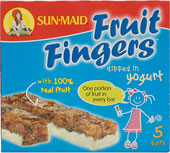 Sun-Maid Fruit Fingers Dipped in Yogurt (5x25g)