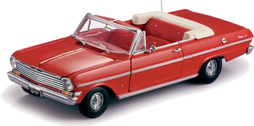 Sun Star Die-cast Model Chevrolet Nova Convertible (1963) (1:18 scale in Red)