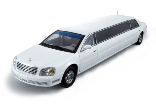 Sun Star Diecast Model Cadillac DeVille Limousine (2004) in White