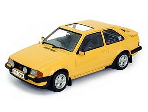 Diecast Model Ford Escort XR3 (1981) in Yellow (1:18 scale)