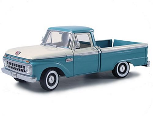 Sun Star Diecast Model Ford F100 Pickup in Blue and White (1:18 scale)