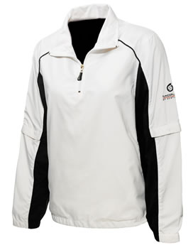 Sunderland Golf Ladies Amalfi Convertible Windshirt White/Black