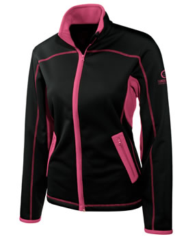 sunderland Golf Ladies Bonded Fleece Black/Pink