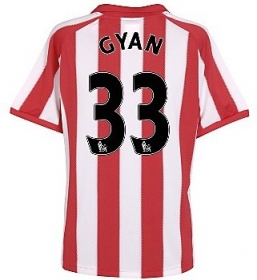 Umbro 2010-11 Sunderland Umbro Home Shirt (Gyan 33)