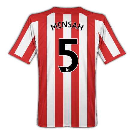 Sunderland Umbro 2010-11 Sunderland Umbro Home Shirt (Mensah 5)