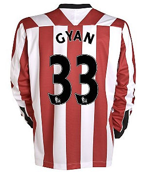 Umbro 2011-12 Sunderland Umbro L/S Home Shirt (Gyan 33)