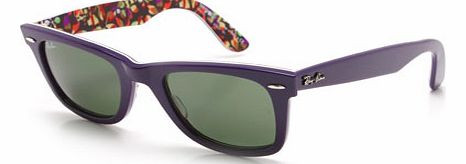 Sunglasses  Ray-Ban 2140 Wayfarer Dark Purple on Flowers