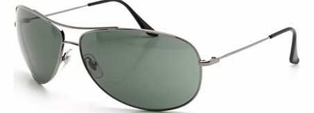  Ray-Ban 3293 Gunmetal Green Lens Sunglasses