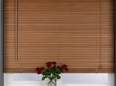 Sunlover Wooden 25mm Hardwood Venetian Blind, Oak, W105cm