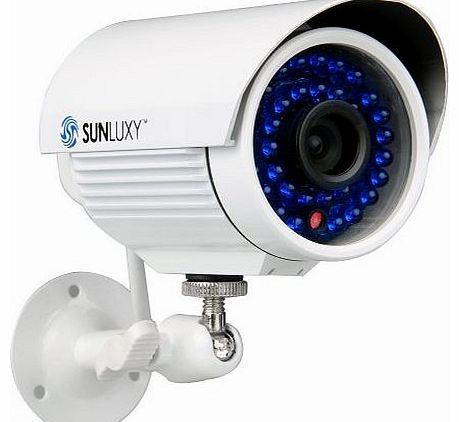 SUNLUXY 600TVL Day/Night Vision CCTV Video Surveillance Security Camera IR Cut 20M IR Range Outdoor