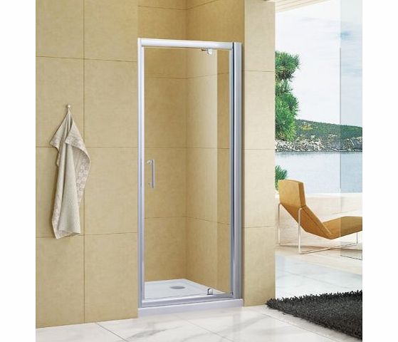 sunny showers 760mm Pivot shower door enclosure 6mm safety glass NEXT DAY DELIVERY