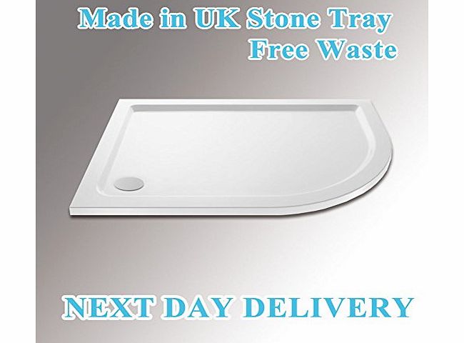 sunny showers,ultra 900X800x40mm Quadrant Stone Tray RIGHT for Shower Enclosure Cubicle  Free Waste Trap NEXT DAY DELIVERY