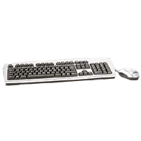 Scorpius 98S Ivory Acrylic keyboard & mouse PS2