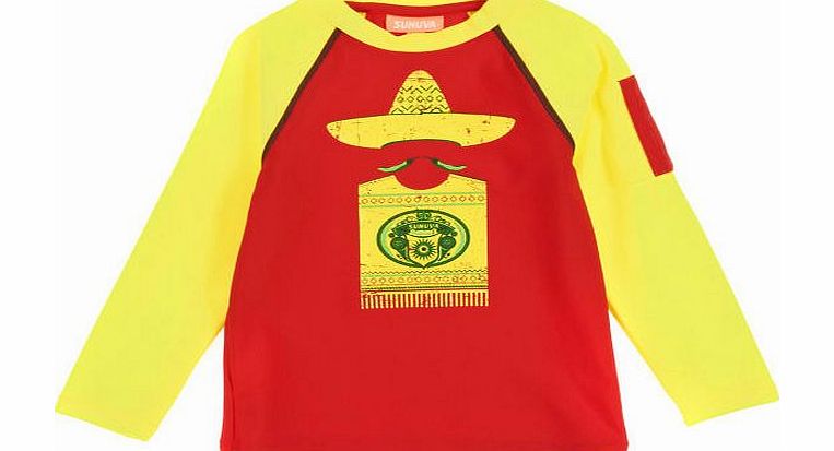 Sunuva Boys Chilli Pepper Rash Vest - Red