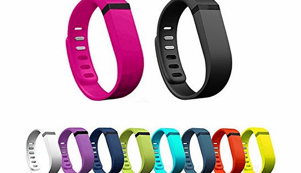 Sunvito A-OK 10pcs Large/Small Replacement Wrist Band With Clasps for Fitbit Flex(No Tracker) (Small)