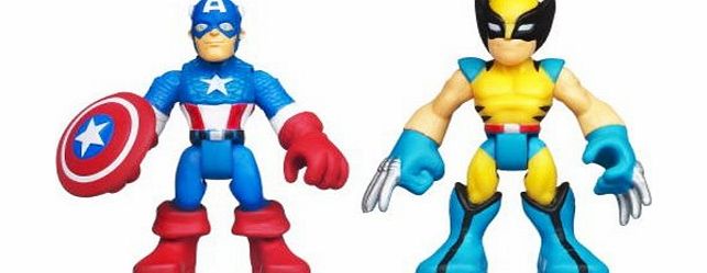 Super Heroes Playskool Heroes Super Hero Adventures Captain America And Wolverine