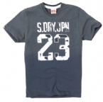 Superdry Mens SD 23 T-Shirt Sunbleach French Navy