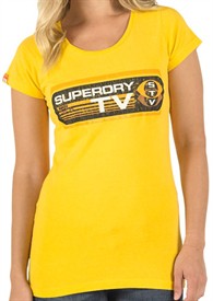 Superdry Womens SD STV T-Shirt New Yellow
