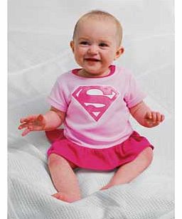 Supergirl Baby Girls Dress Up Romper - 3-6 Months