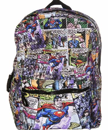 SUPERMAN Flying Vintage Print DC Comics Backpack