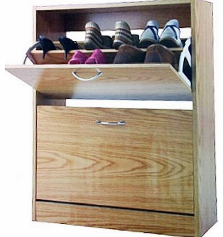 Chaussures Luxury 2 Tier Wooden Shoe Cabinet Storage Organizer