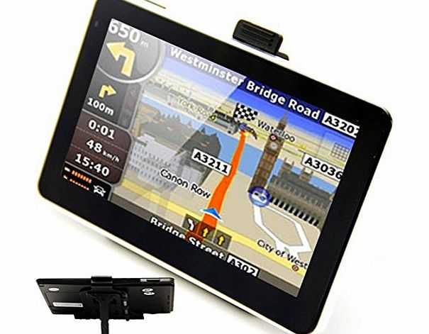 SuperStore_Electronics(TM) 5 inch Touchscreen 8GB Car GPS SAT NAV Navigation System Speedcam Multimedia Player with UK and Europe Maps Installed