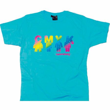 Supremebeing CMYK Toys Dub Rainbow Cyan T-Shirt