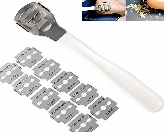 Surepromise Callus Corn Hard Dead Skin Remover Cutter Shaver Pedicure Foot Tool amp; 20 Blades