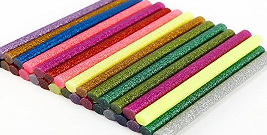 Surepromise Glitter Hot Melt Glue Adhesive Sticks 100x7mm for Heating Glue Gun Pack of 30