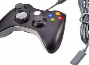 Surepromise VIDEO GAMES ACCESSORY USB WIRED CONTROLLER JOYPAD GAMEPAD FOR MICROSOFT XBOX 360 PC WINDOWS BLACK NEW