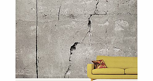 Surface View Cracked Concrete Wall Mural, 360 x